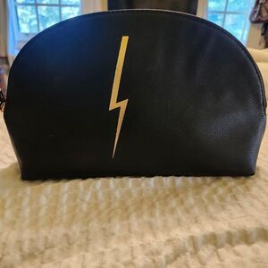 Brand New Carolina Herrara  "Bad Boy" Black/Lightening Bolt Toiletry Bag/Clutch
